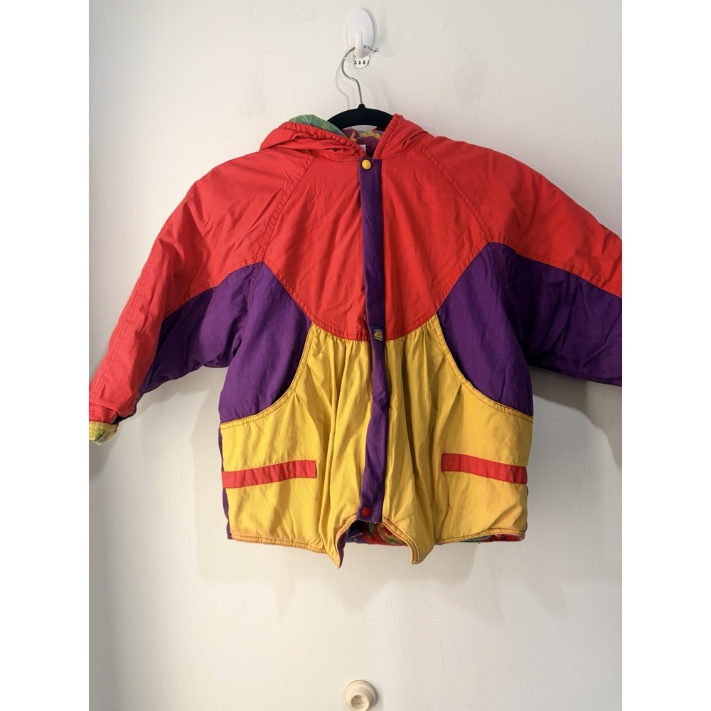 Vintage Jean Bourget Jacket 6A 114cm Kids Made in France 90s Colorblock